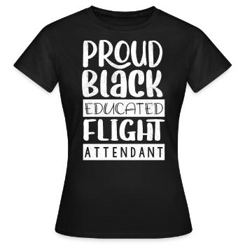 Agents de bord, pour les agents de bord, agents de bord - T-shirt Femme - noir - Devant - AI Model Female 172 dark (172cm)