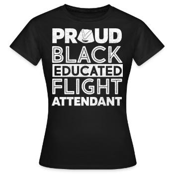 Agents de bord, pour les agents de bord, agents de bord - T-shirt Femme - noir - Devant - AI Model Female 172 dark (172cm)