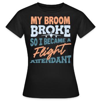 Agents de bord, pour les agents de bord, agents de bord - T-shirt Femme - noir - Devant - AI Model Female 172 dark (172cm)
