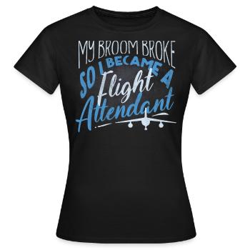 Agents de bord, pour les agents de bord, agents de bord - T-shirt Femme - noir - Devant - AI Model Female 172 dark (172cm)