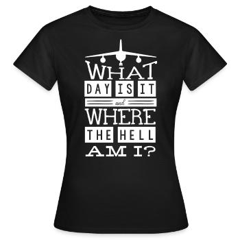 Agents de bord, pour les agents de bord, agents de bord - T-shirt Femme - noir - Devant - AI Model Female 172 dark (172cm)