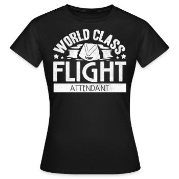 Agents de bord, pour les agents de bord, agents de bord - T-shirt Femme - noir - Devant - AI Model Female 172 dark (172cm)