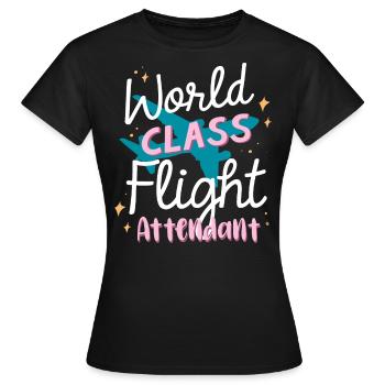 Agents de bord, pour les agents de bord, agents de bord - T-shirt Femme - noir - Devant - AI Model Female 172 dark (172cm)