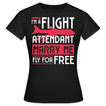 Agents de bord, pour les agents de bord, agents de bord - T-shirt Femme - noir - Devant - AI Model Female 172 dark (172cm)