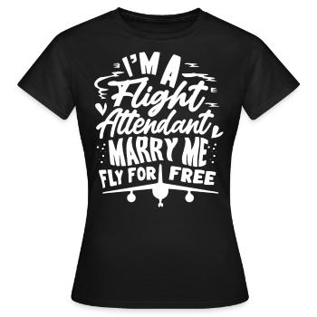Agents de bord, pour les agents de bord, agents de bord - T-shirt Femme - noir - Devant - AI Model Female 172 dark (172cm)