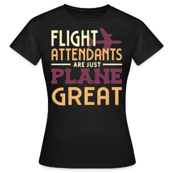 Agents de bord, pour les agents de bord, agents de bord - T-shirt Femme - noir - Devant - AI Model Female 172 dark (172cm)