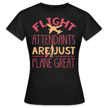 Agents de bord, pour les agents de bord, agents de bord - T-shirt Femme - noir - Devant - AI Model Female 172 dark (172cm)