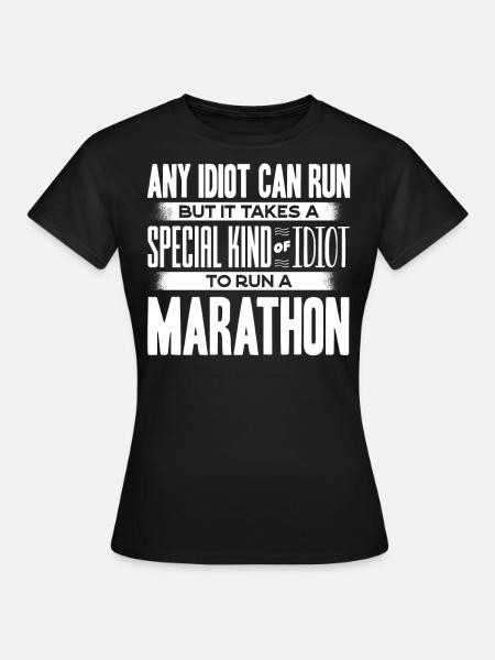 Marathonläufer - Frauen T-Shirt - Schwarz