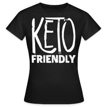 Régime Keto, régime sans glucides, céto - T-shirt Femme - noir - Devant - AI Model Female 172 dark (172cm)