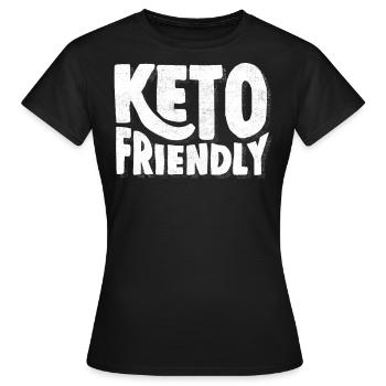 Régime Keto, régime sans glucides, céto - T-shirt Femme - noir - Devant - AI Model Female 172 dark (172cm)