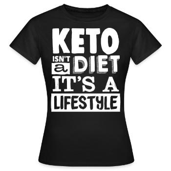 Régime Keto, régime sans glucides, céto - T-shirt Femme - noir - Devant - AI Model Female 172 dark (172cm)