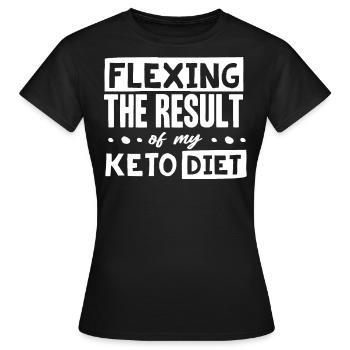 Régime Keto, régime sans glucides, céto - T-shirt Femme - noir - Devant - AI Model Female 172 dark (172cm)