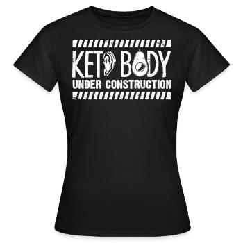 Régime Keto, régime sans glucides, céto - T-shirt Femme - noir - Devant - AI Model Female 172 dark (172cm)