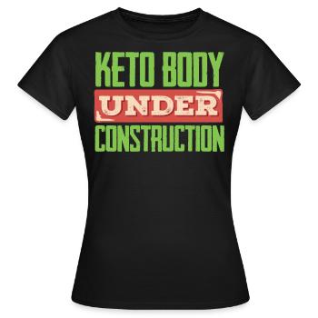 Régime Keto, régime sans glucides, céto - T-shirt Femme - noir - Devant - AI Model Female 172 dark (172cm)
