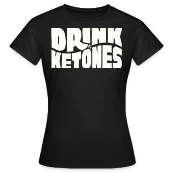 Régime Keto, régime sans glucides, céto - T-shirt Femme - noir - Devant - AI Model Female 172 dark (172cm)