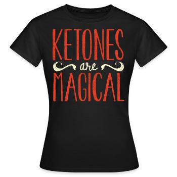 Régime Keto, régime sans glucides, céto - T-shirt Femme - noir - Devant - AI Model Female 172 dark (172cm)