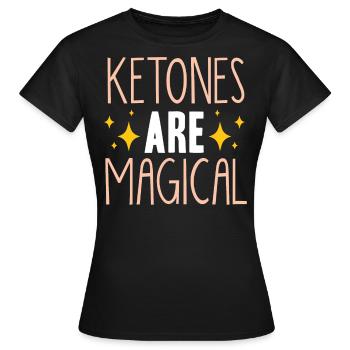 Régime Keto, régime sans glucides, céto - T-shirt Femme - noir - Devant - AI Model Female 172 dark (172cm)