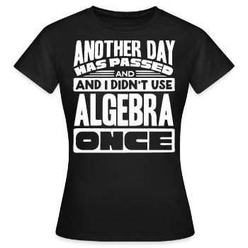 Algèbre, Analyse, Science, Mathématiques - T-shirt Femme - noir - Devant - AI Model Female 172 dark (172cm)