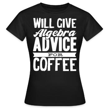 Algèbre, Analyse, Science, Mathématiques - T-shirt Femme - noir - Devant - AI Model Female 172 dark (172cm)