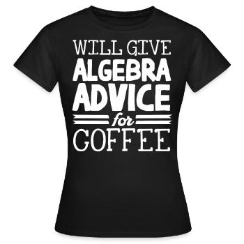 Algèbre, Analyse, Science, Mathématiques - T-shirt Femme - noir - Devant - AI Model Female 172 dark (172cm)