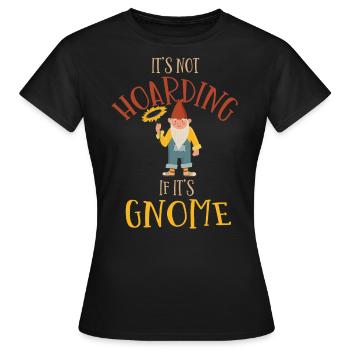Gnome - Gnome Collecting - Gnome Collector - T-shirt Femme - noir - Devant - AI Model Female 172 dark (172cm)