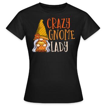 Gnome - Gnome Collecting - Gnome Collector - T-shirt Femme - noir - Devant - AI Model Female 172 dark (172cm)