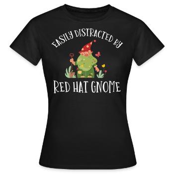 Gnome - Gnome Collecting - Gnome Collector - T-shirt Femme - noir - Devant - AI Model Female 172 dark (172cm)