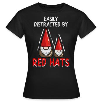 Gnome - Gnome Collecting - Gnome Collector - T-shirt Femme - noir - Devant - AI Model Female 172 dark (172cm)