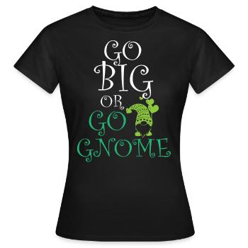 Gnome - Gnome Collecting - Gnome Collector - T-shirt Femme - noir - Devant - AI Model Female 172 dark (172cm)