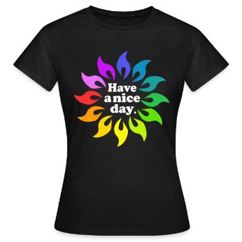 Bonne journée - T-shirt Femme - noir - Devant - AI Model Female 172 dark (172cm)