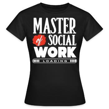 Travailleur social - T-shirt Femme - noir - Devant - AI Model Female 172 dark (172cm)