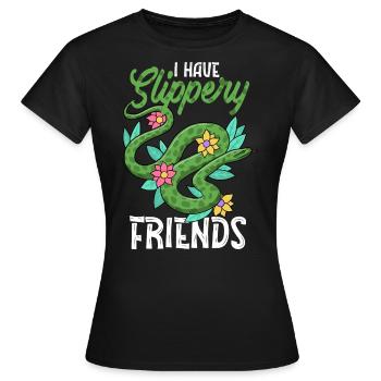 Schlange, Reptil - Schlangen - Frauen T-Shirt - Schwarz - Vorne - AI Model Female 172 dark (172cm)