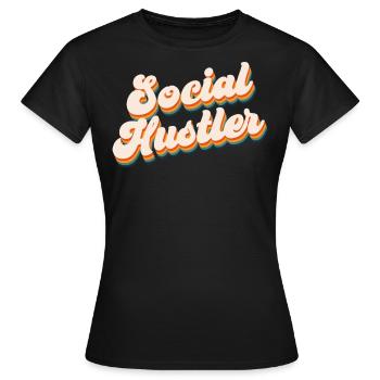 Travailleur social - T-shirt Femme - noir - Devant - AI Model Female 172 dark (172cm)