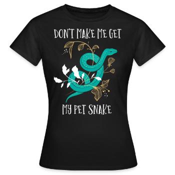 Schlange, Reptil - Schlangen - Frauen T-Shirt - Schwarz - Vorne - AI Model Female 172 dark (172cm)