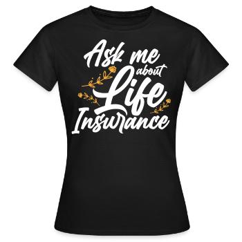 Insurance agent - Women's T-Shirt - black - Front - AI Model Female 172 dark (172cm)