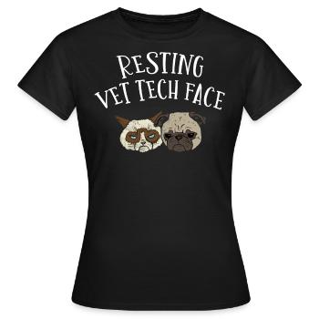 vétérinaire, vétérinaire, vétérinaire - T-shirt Femme - noir - Devant - AI Model Female 172 dark (172cm)