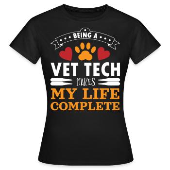vétérinaire, vétérinaire, vétérinaire - T-shirt Femme - noir - Devant - AI Model Female 172 dark (172cm)