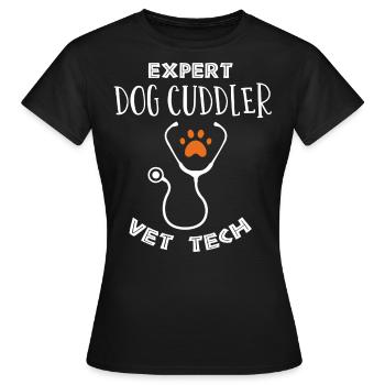 vétérinaire, vétérinaire, vétérinaire - T-shirt Femme - noir - Devant - AI Model Female 172 dark (172cm)