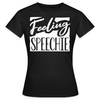 Speech-language pathology, speech-language pathologist - Women's T-Shirt - black - Front - AI Model Female 172 dark (172cm)