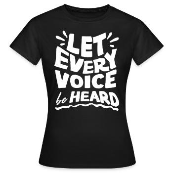 Speech-language pathology, speech-language pathologist - Women's T-Shirt - black - Front - AI Model Female 172 dark (172cm)