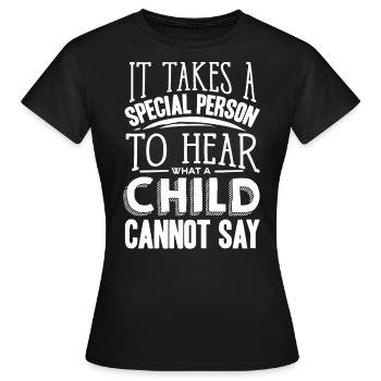 Speech-language pathology, speech-language pathologist - Women's T-Shirt - black - Front - AI Model Female 172 dark (172cm)