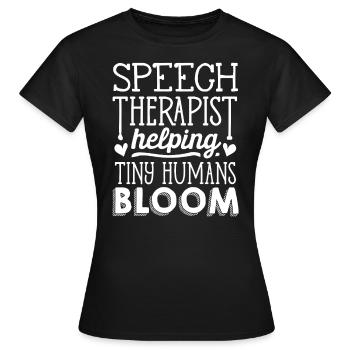 Speech-language pathology, speech-language pathologist - Women's T-Shirt - black - Front - AI Model Female 172 dark (172cm)