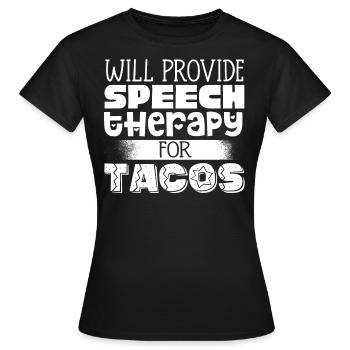 Speech-language pathology, speech-language pathologist - Women's T-Shirt - black - Front - AI Model Female 172 dark (172cm)