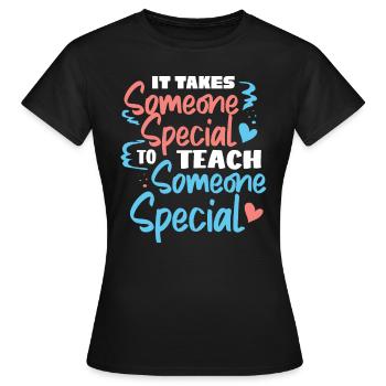 Special Needs Education, Special Education - Women's T-Shirt - black - Front - AI Model Female 172 dark (172cm)