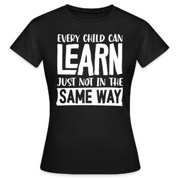 Special Needs Education, Special Education - Women's T-Shirt - black - Front - AI Model Female 172 dark (172cm)