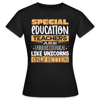Special Needs Education, Special Education - Women's T-Shirt - black - Front - AI Model Female 172 dark (172cm)