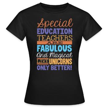 Special Needs Education, Special Education - Women's T-Shirt - black - Front - AI Model Female 172 dark (172cm)