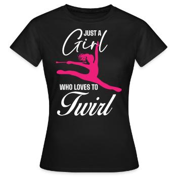 Baton Twirler, Baton Twirling, Gymnastique - T-shirt Femme - noir - Devant - AI Model Female 172 dark (172cm)