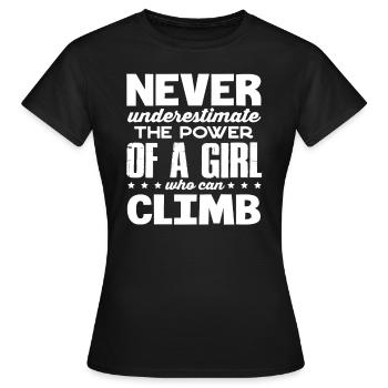 Wall climbers, wall climbers - Women's T-Shirt - black - Front - AI Model Female 172 dark (172cm)