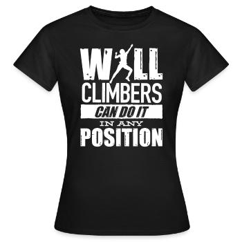 Wall climbers, wall climbers - Women's T-Shirt - black - Front - AI Model Female 172 dark (172cm)